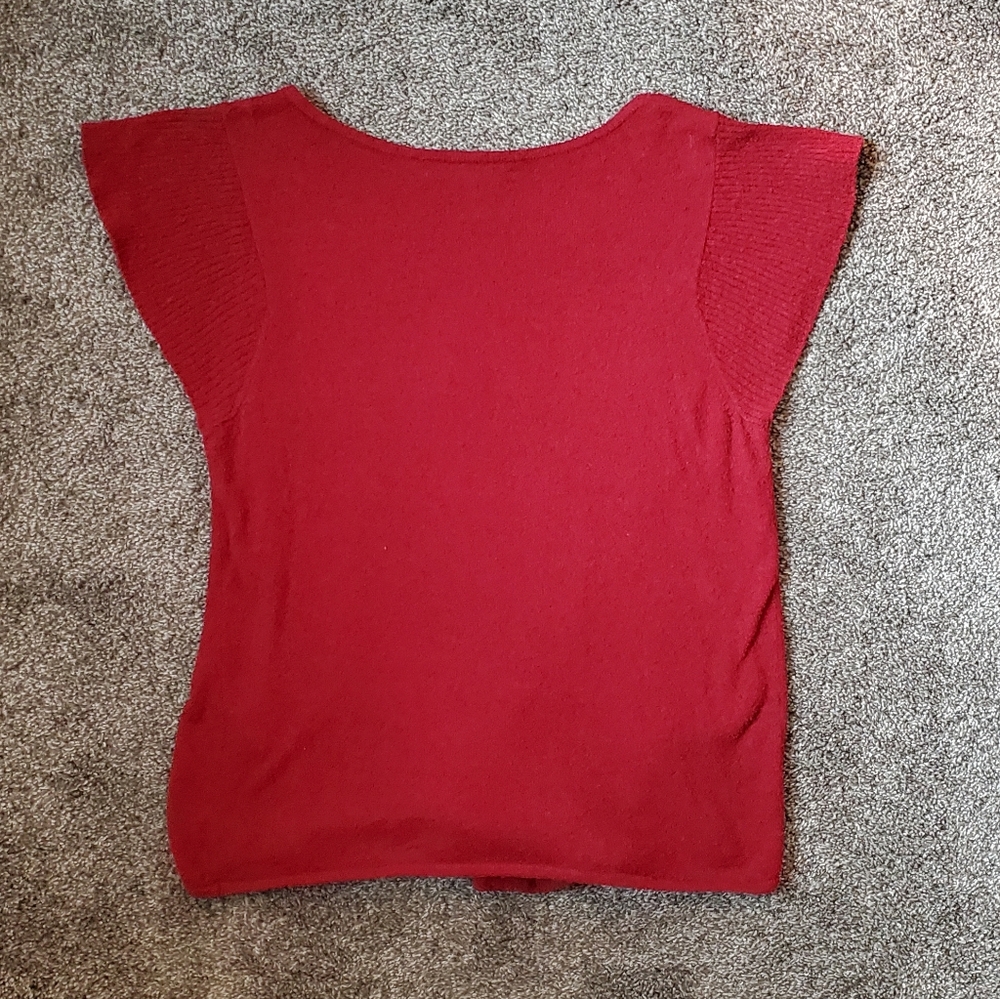 Madewell red front knot tee shirt - Picture 4 of 6